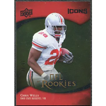 2009 Upper Deck Icons Gold Foil #105 Chris Wells /99