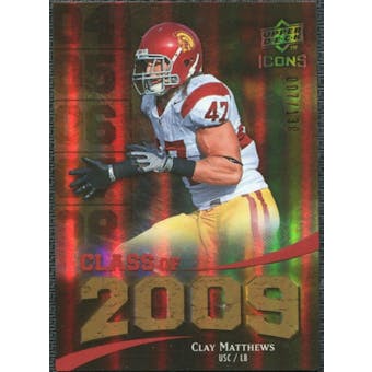 2009 Upper Deck Icons Class of 2009 Gold #CM Clay Matthews /130