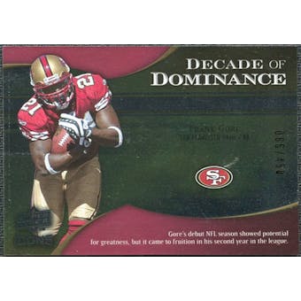 2009 Upper Deck Icons Decade of Dominance Silver #DDFG Frank Gore /450