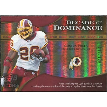 2009 Upper Deck Icons Decade of Dominance Gold #DDCP Clinton Portis /130