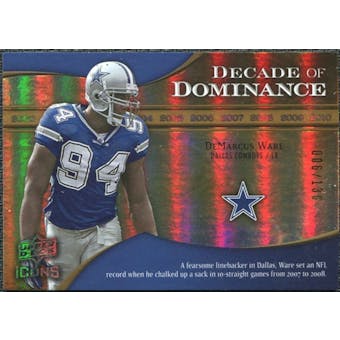 2009 Upper Deck Icons Decade of Dominance Gold #DDDW DeMarcus Ware /130