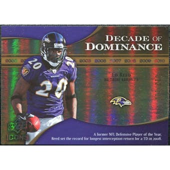 2009 Upper Deck Icons Decade of Dominance Gold #DDER Ed Reed /130