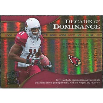 2009 Upper Deck Icons Decade of Dominance Gold #DDLF Larry Fitzgerald /130