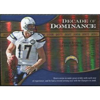 2009 Upper Deck Icons Decade of Dominance Gold #DDPR Philip Rivers /130