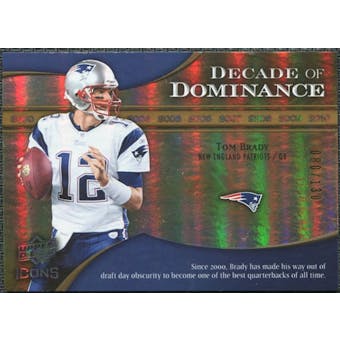 2009 Upper Deck Icons Decade of Dominance Gold #DDTB Tom Brady /130