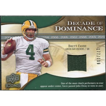 2009 Upper Deck Icons Decade of Dominance Jerseys #DDFA Brett Favre /199