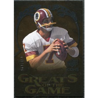 2009 Upper Deck Icons Greats of the Game Silver #GGJT Joe Theismann /450