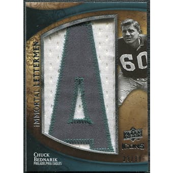 2009 Upper Deck Icons Immortal Lettermen #ILCB Chuck Bednarik/87/88/(Letters spell out EAGLES/ Total print run