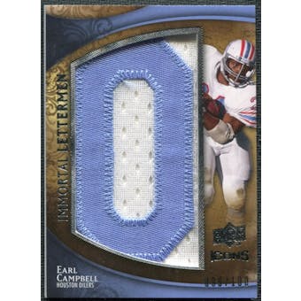 2009 Upper Deck Icons Immortal Lettermen #ILEC Earl Campbell/99/100/(Letters spell out OILERS/ Total print run