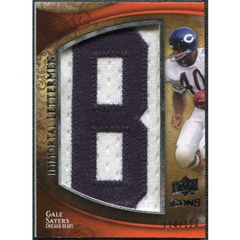 2009 Upper Deck Icons Immortal Lettermen #ILGS Gale Sayers/120/(Letters spell out BEARS/ Total print run 600)