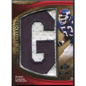 2009 Upper Deck Icons Immortal Lettermen #ILHC Harry Carson/87/88/(Letters spell out GIANTS/ Total print run 5
