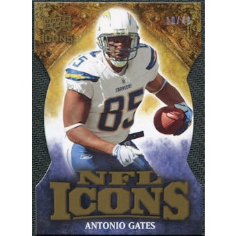2009 Upper Deck Icons NFL Icons Die Cut #ICAG Antonio Gates /40