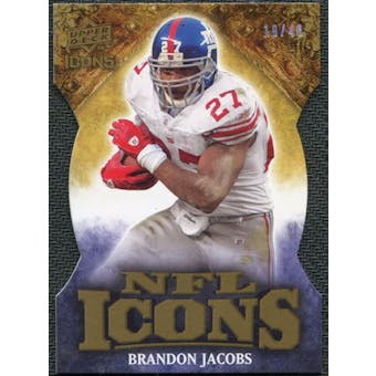 2009 Upper Deck Icons NFL Icons Die Cut #ICBA Brandon Jacobs /40
