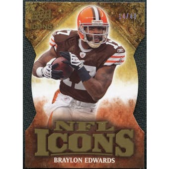 2009 Upper Deck Icons NFL Icons Die Cut #ICBH Braylon Edwards /40