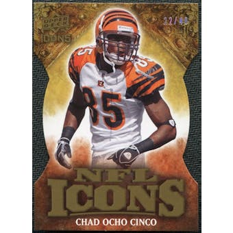 2009 Upper Deck Icons NFL Icons Die Cut #ICCJ Chad Ocho Cinco Johnson /40
