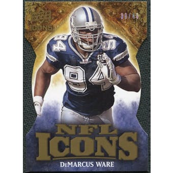 2009 Upper Deck Icons NFL Icons Die Cut #ICDW DeMarcus Ware /40