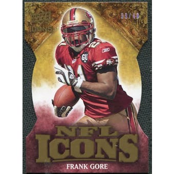 2009 Upper Deck Icons NFL Icons Die Cut #ICFG Frank Gore /40