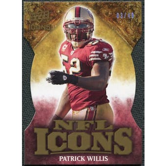 2009 Upper Deck Icons NFL Icons Die Cut #ICPW Patrick Willis /40