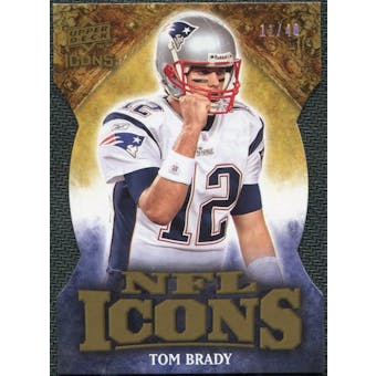 2009 Upper Deck Icons NFL Icons Die Cut #ICTB Tom Brady /40