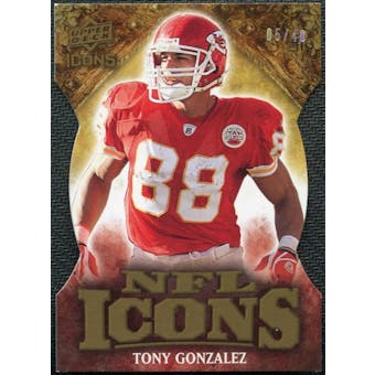 2009 Upper Deck Icons NFL Icons Die Cut #ICTG Tony Gonzalez /40