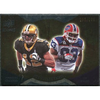 2009 Upper Deck Icons NFL Reflections Gold #RFCE Lee Evans Marques Colston /199