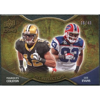 2009 Upper Deck Icons NFL Reflections Die Cut #RFCE Lee Evans Marques Colston /40