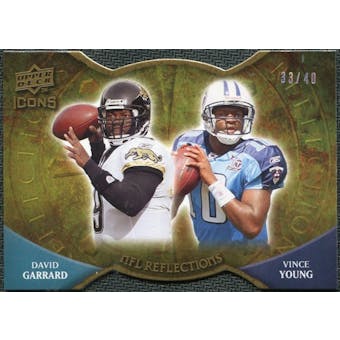 2009 Upper Deck Icons NFL Reflections Die Cut #RFGY David Garrard Vince Young /40