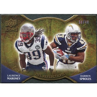 2009 Upper Deck Icons NFL Reflections Die Cut #RFMS Darren Sproles Laurence Maroney /40
