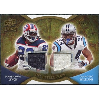 2009 Upper Deck Icons NFL Reflections Jerseys #RFLW DeAngelo Williams Marshawn Lynch /99
