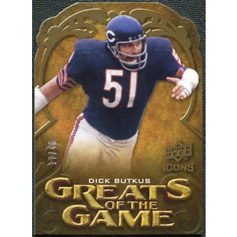 2009 Upper Deck Icons Greats of the Game Die Cut #GGDB Dick Butkus /40