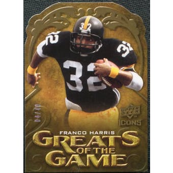 2009 Upper Deck Icons Greats of the Game Die Cut #GGFH Franco Harris /40