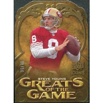 2009 Upper Deck Icons Greats of the Game Die Cut #GGSY Steve Young /40