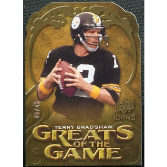 2009 Upper Deck Icons Greats of the Game Die Cut #GGTB Terry Bradshaw /40