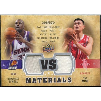 2009/10 Upper Deck VS Dual Materials #VSMO Shaquille O'Neal Yao Ming /570