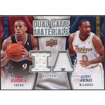 2009/10 Upper Deck Game Materials Dual DGAG Andre Iguodala Gilbert Arenas