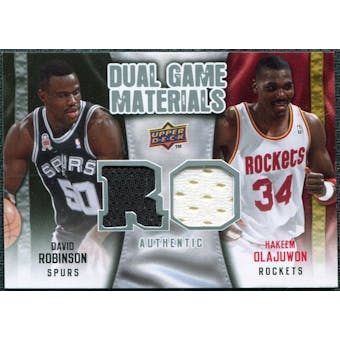 2009/10 Upper Deck Game Materials Dual #DGOR David Robinson Hakeem Olajuwon
