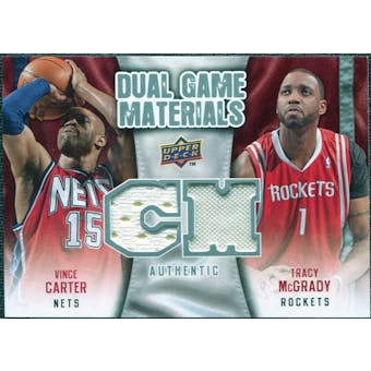 2009/10 Upper Deck Game Materials Dual #DGVT Tracy McGrady Vince Carter