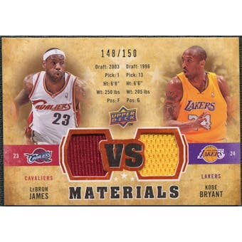 2009/10 Upper Deck VS Dual Materials Bronze #VSBJ Kobe Bryant LeBron James /150