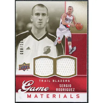 2009/10 Upper Deck Game Materials Gold #GJSR Sergio Rodriguez /150