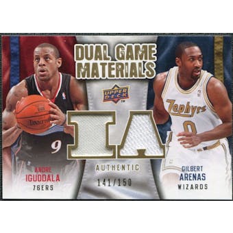 2009/10 Upper Deck Game Materials Dual Gold #DGAG Andre Iguodala Gilbert Arenas /150