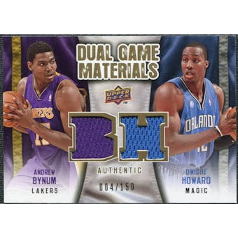 2009/10 Upper Deck Game Materials Dual Gold #DGBH Andrew Bynum Dwight Howard /150