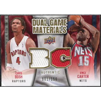 2009/10 Upper Deck Game Materials Dual Gold #DGCB Chris Bosh Vince Carter /150