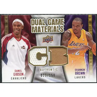 2009/10 Upper Deck Game Materials Dual Gold #DGDS Daniel Gibson Shannon Brown /150