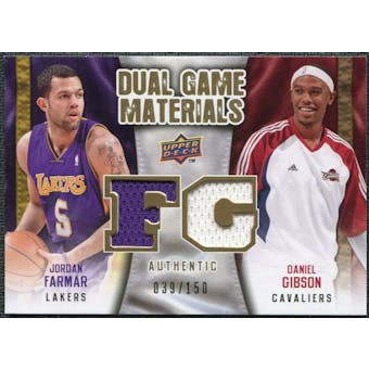 2009/10 Upper Deck Game Materials Dual Gold #DGFG Daniel Gibson Jordan Farmar /150