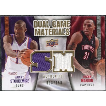 2009/10 Upper Deck Game Materials Dual Gold #DGMS Amare Stoudemire Shawn Marion /150