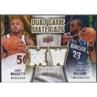 2009/10 Upper Deck Game Materials Dual Gold #DGMW Corey Maggette Shelden Williams /150