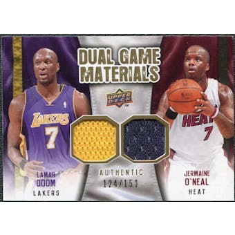 2009/10 Upper Deck Game Materials Dual Gold #DGON Jermaine O'Neal Lamar Odom /150