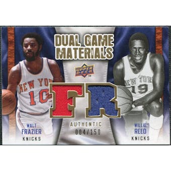 2009/10 Upper Deck Game Materials Dual Gold #DGRF Walt Frazier Willis Reed /150