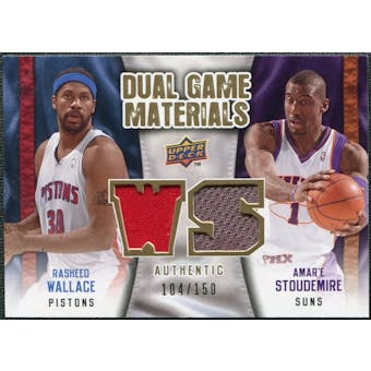 2009/10 Upper Deck Game Materials Dual Gold #DGWS Amare Stoudemire Rasheed Wallace /150