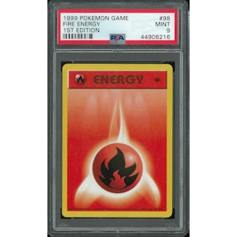 Pokemon Base Set 1st Edition Shadowless Fire Energy 98/102 PSA 9